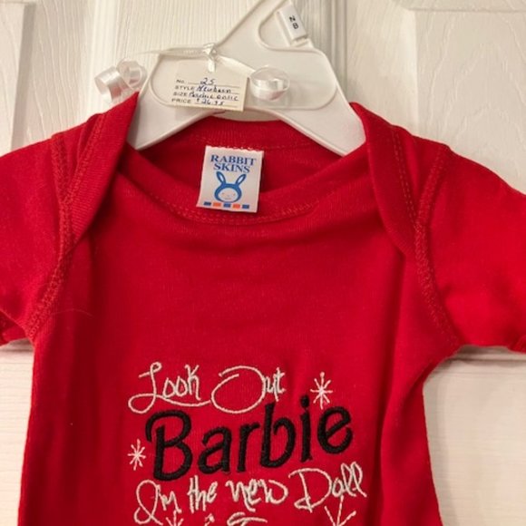 NWT! "Look Out Barbie I'm the New Doll in Town" - Newborn Onesie by RABBIT SKINS - Picture 10 of 10